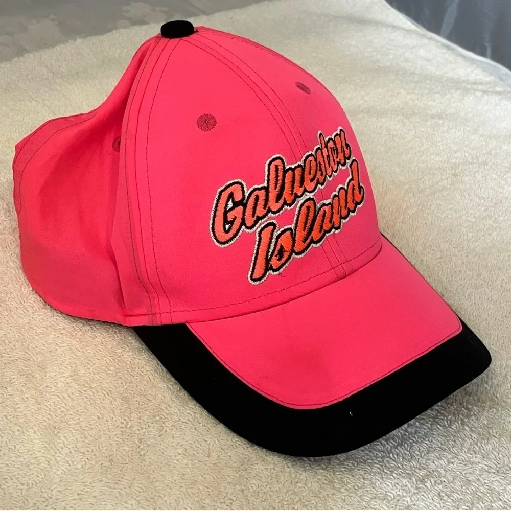 Galveston Island Girl's Adjustable Pink Beach Cap
